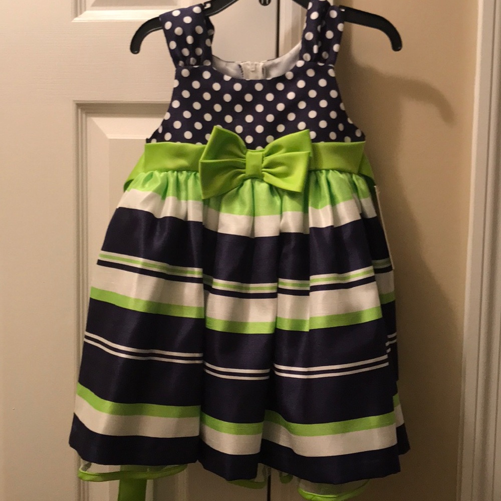 Navy and Lime formal dress