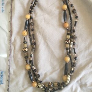 Beaded Black and Tan necklace