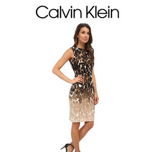 Calvin Klein Animal Print Scuba Dress