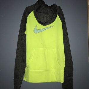 Neon yellow Nike sweatshirt great shape super warm