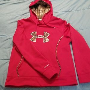 Pink and Camo Underarmour Hoodie