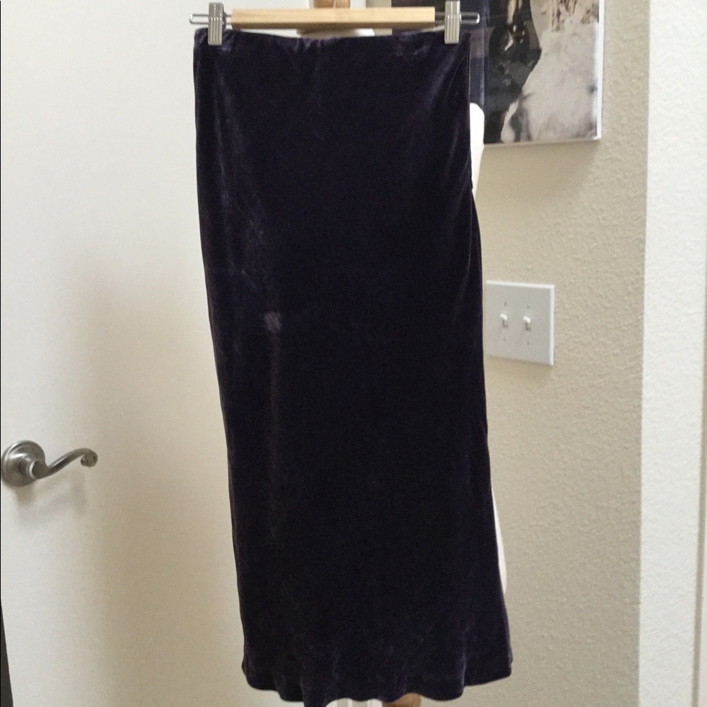 Velvet purple slip skirt NWOT