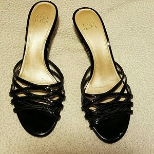 Black with gold detail Alex Marie 1inch heels