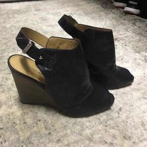 Black coach wedges