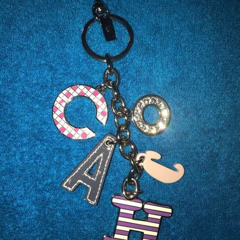 Authentic Coach “letters” keychain fob