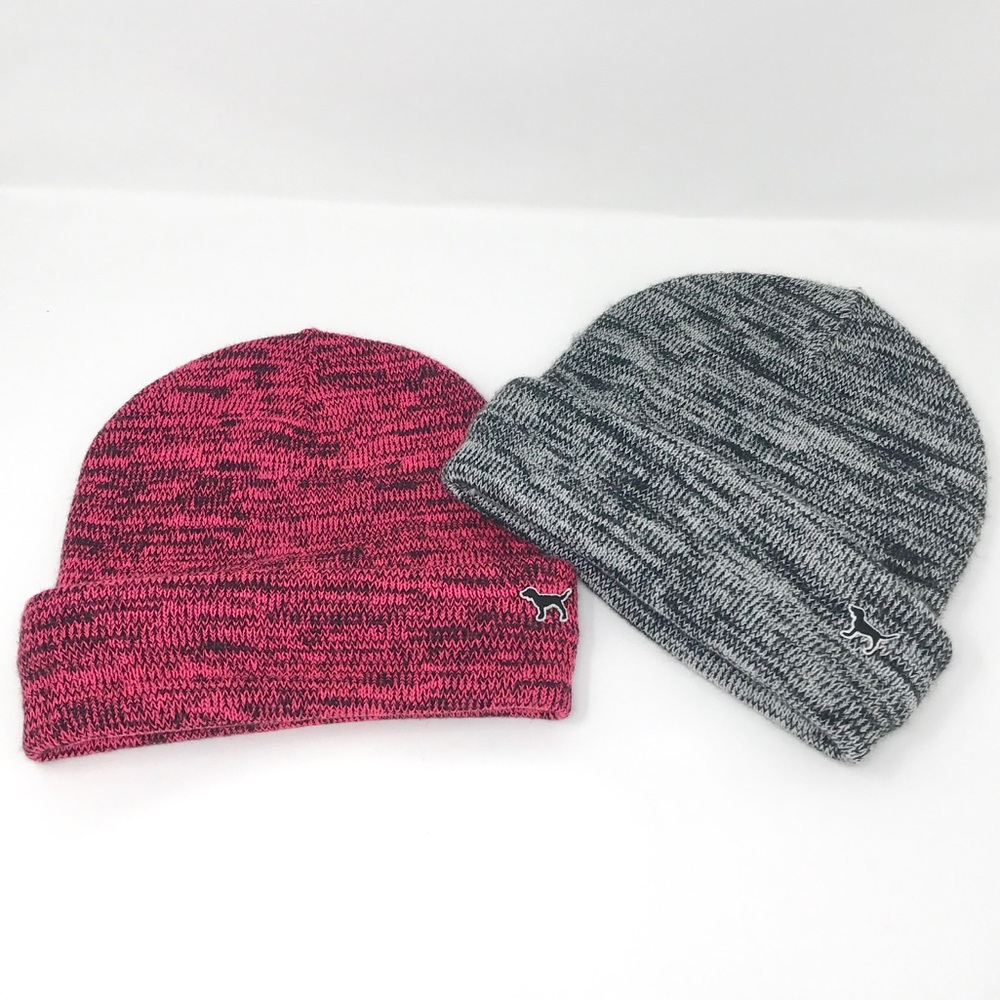 ❌SOLD❌🔥HP🎉VS PINK Knit Beanies NWOT - Picture 2 of 4