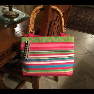 BNWT TIANNI FUSCHIA  BAMBOO BAG