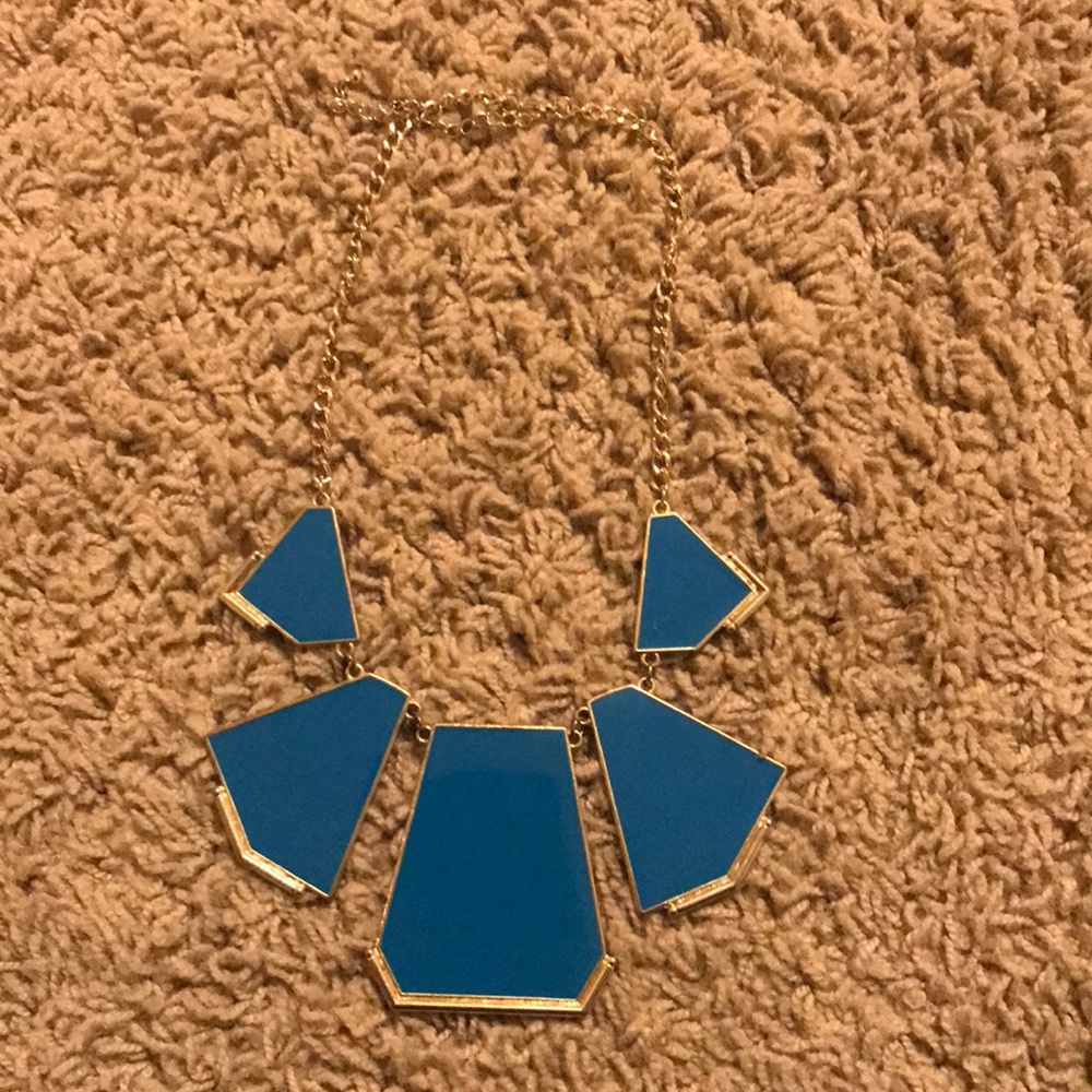Large blue and gold necklace