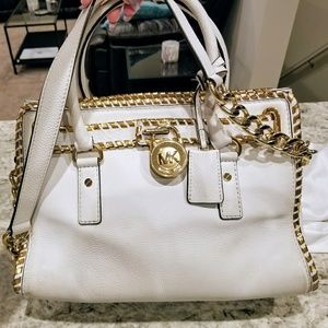Michael Kors vanilla whipped Hamilton N/S Tote
