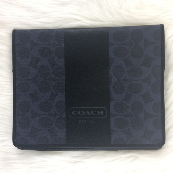 IPad 1st Gen Coach Signature Blue Leather Case - Picture 2 of 7