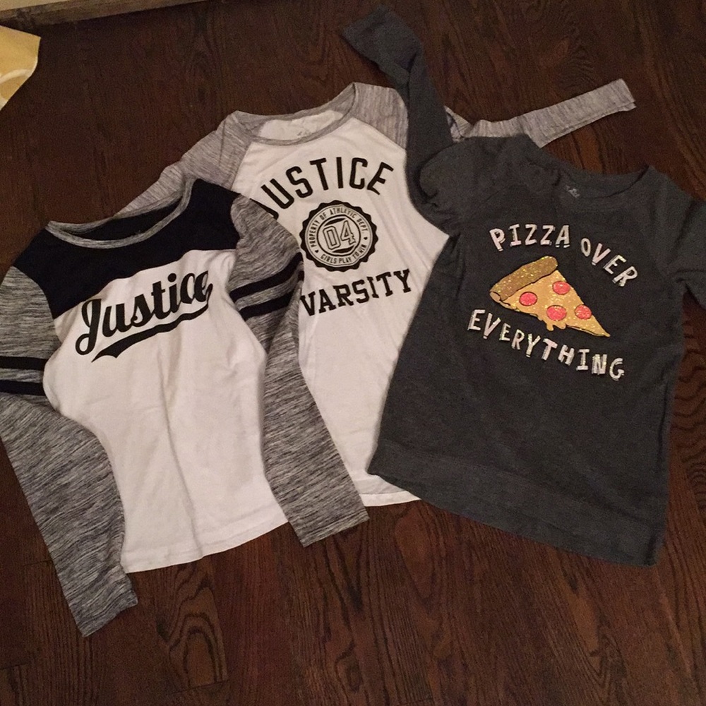 Never been worn Justice size 12 shirts!!