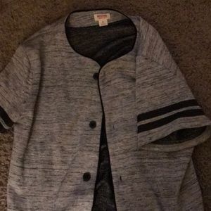 Baseball Button-Up Top