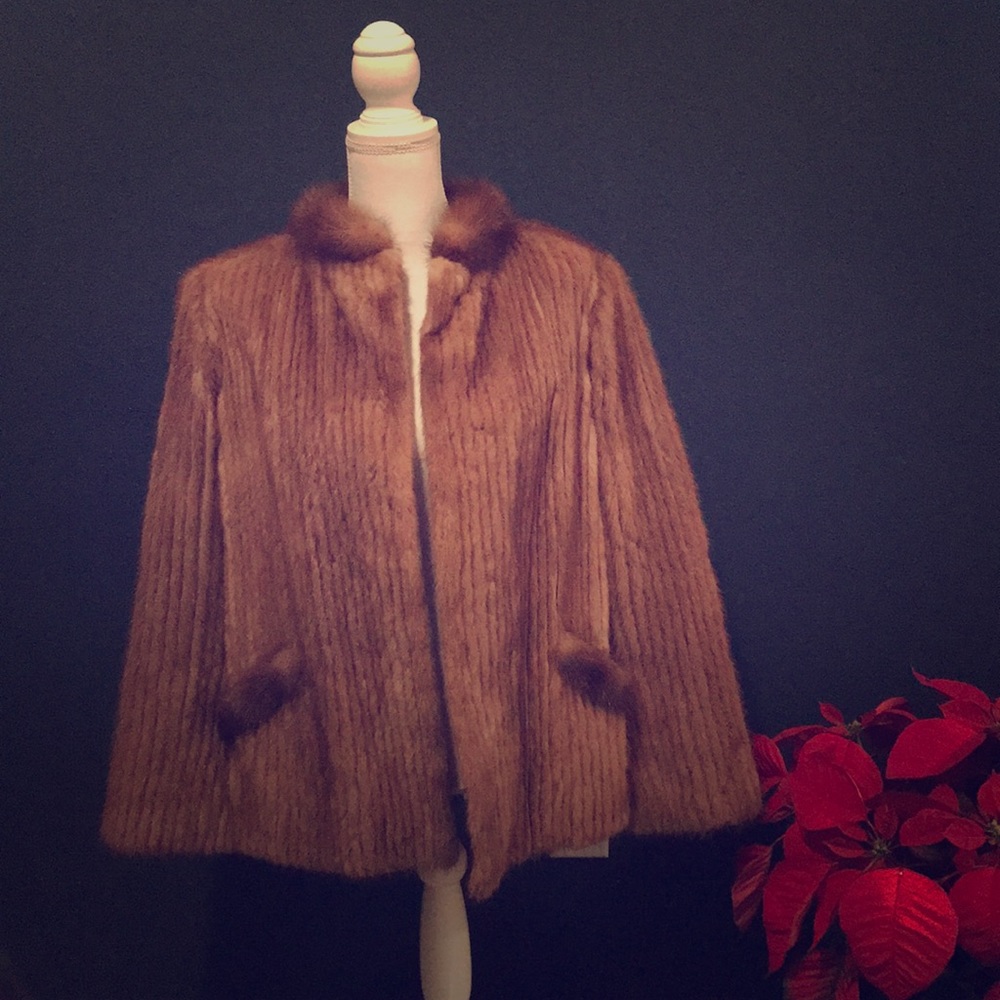 natural pastel mink jacket