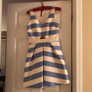 Baby Blue and White striped dress