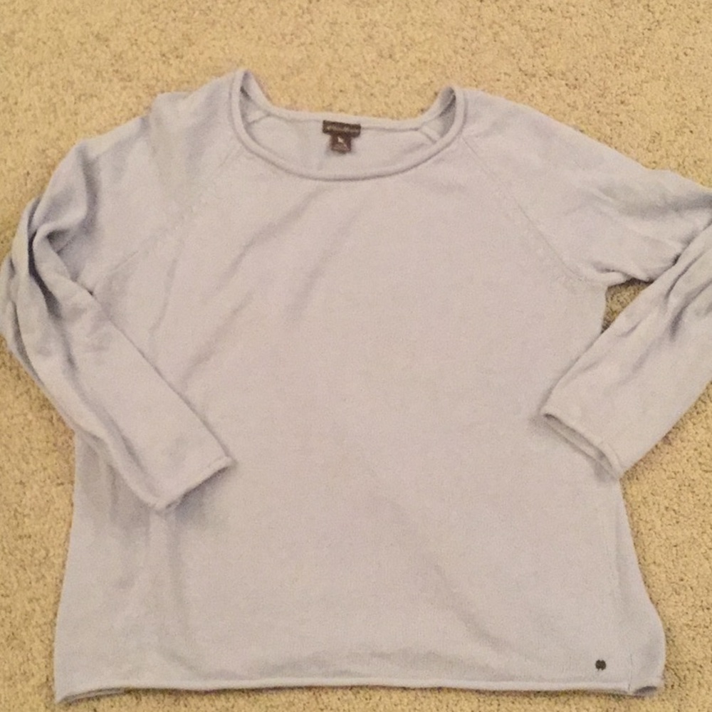 Eddie Bauer baby blue sweater petite large