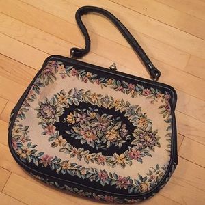 Vintage G.H.L. Floral tapestry handbag