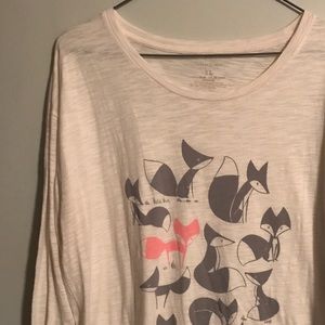 Sonoma fox print top  NWOT XL