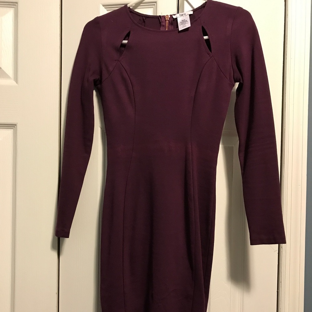 BAR III BURGUNDY DRESS XS