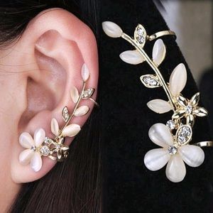 Brand new Floral ear cuff studded with rhinestones