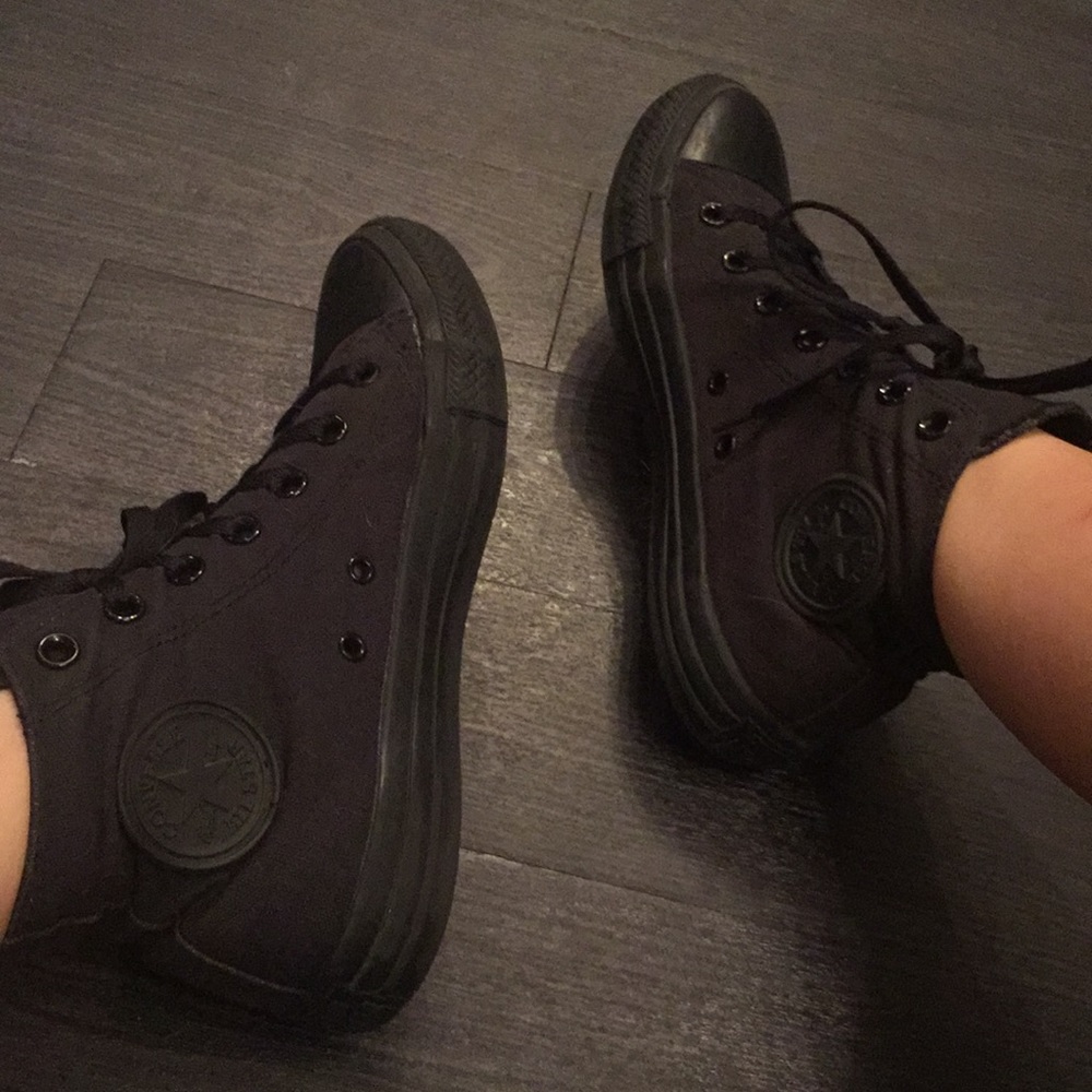 All Black Converse
