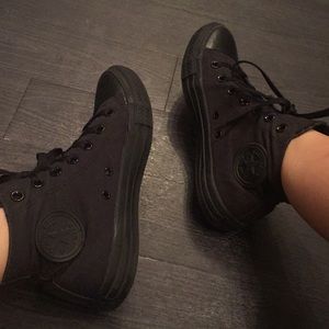 All Black Converse