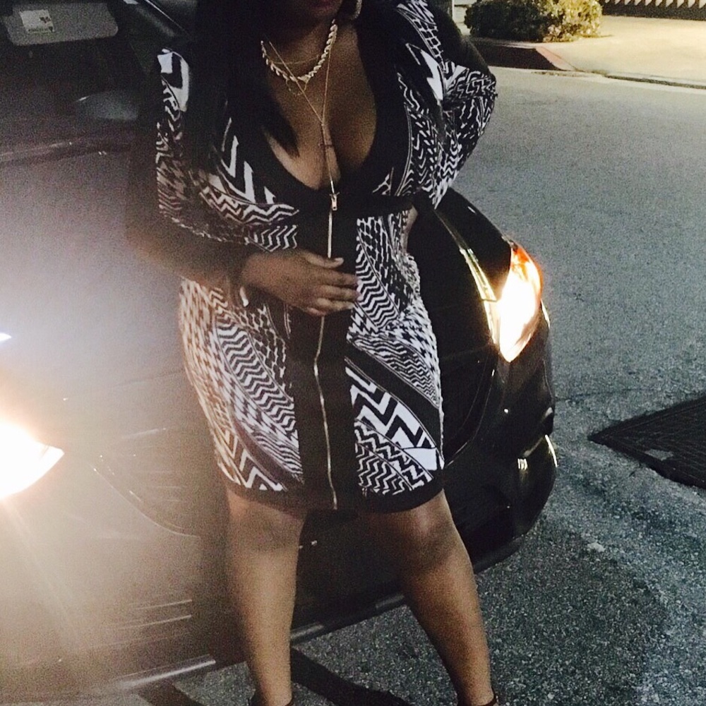 Black and white abstract Dress