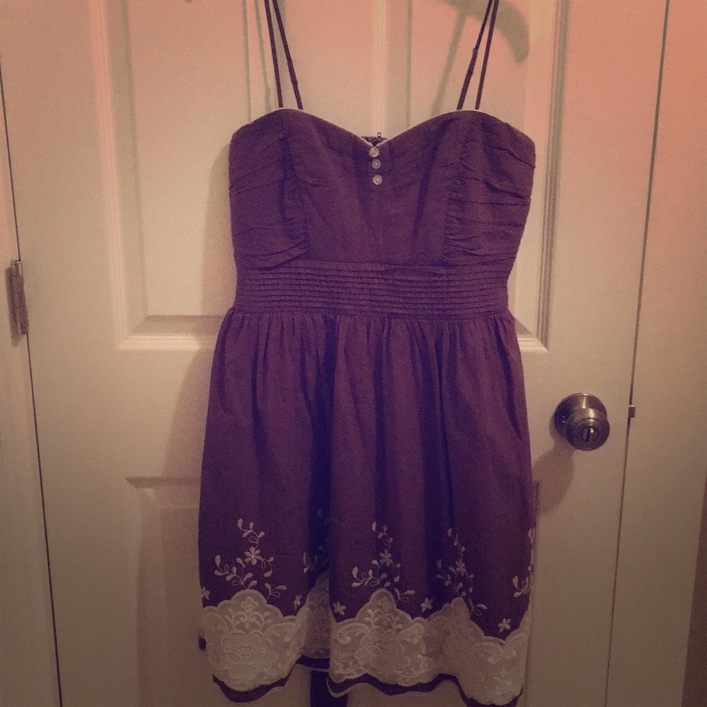 Grey and White Dress EUC