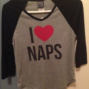 comfy long sleeve shirt that says "I ❤️ naps"!
