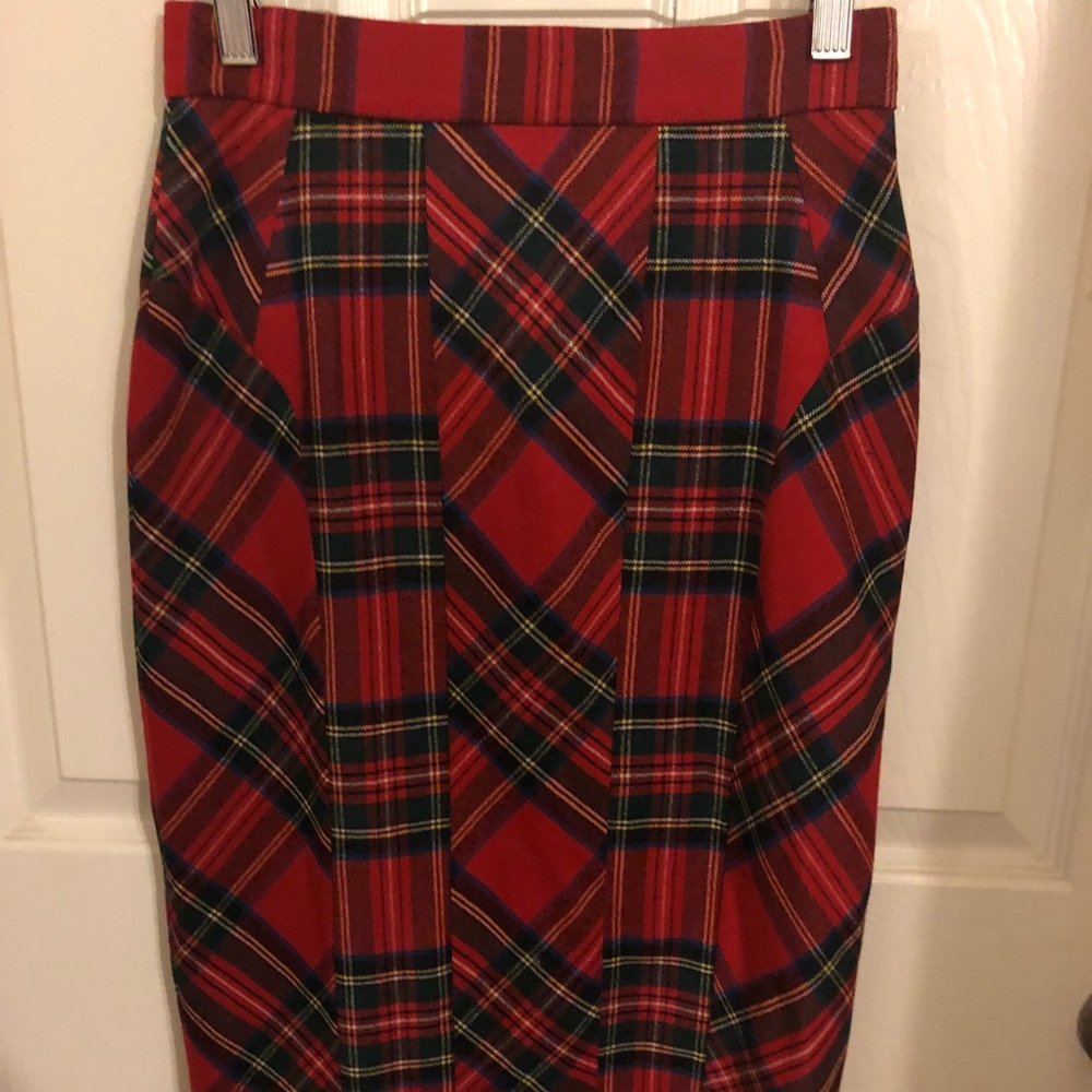 D &G Plaid Midi Skirt