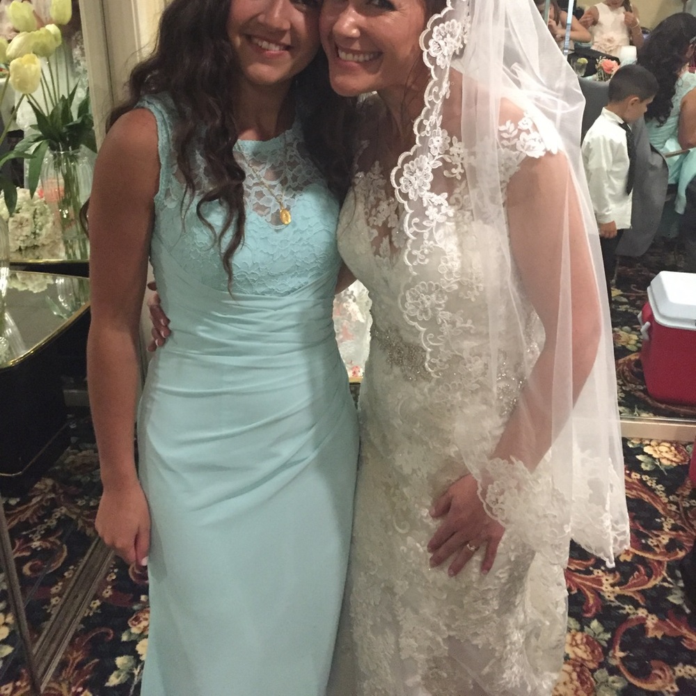 Mint green bridesmaid dress