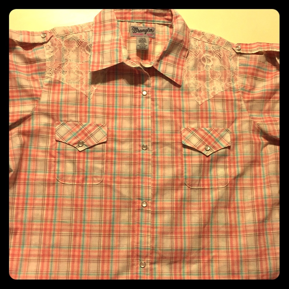 Vintage Wrangler Wrancher cow girl shirt NWOT szL