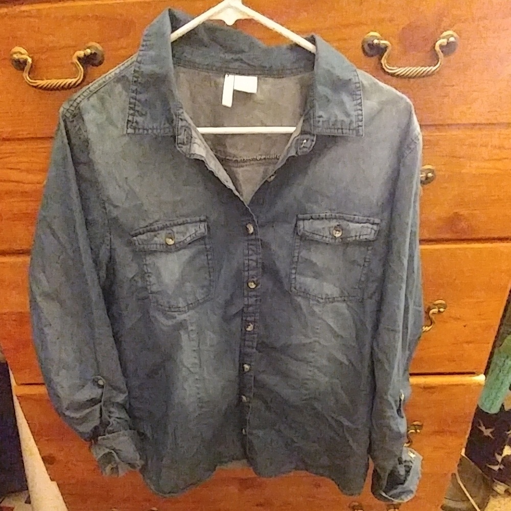 Denim button up