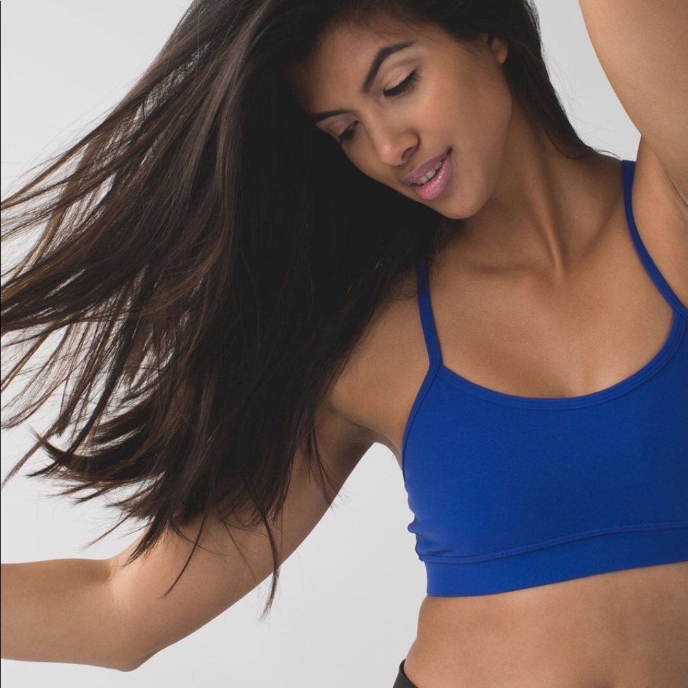 Flow y bra in sapphire blue