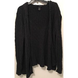 Black knit cardigan