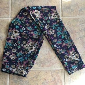 Lularoe OS Floral Leggings NWOT