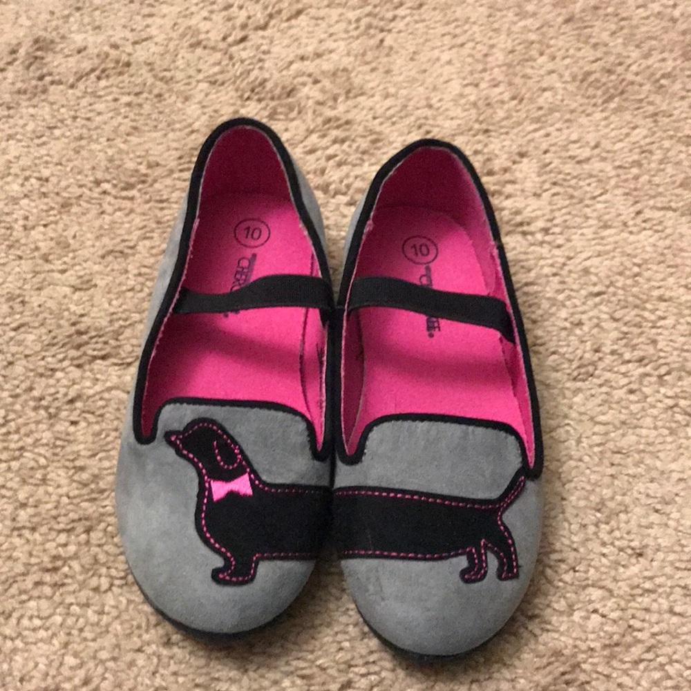Gray dress slippers