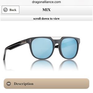 Dragon Mix matte black / Blue sunglass