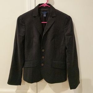Navy pinstripe blazer