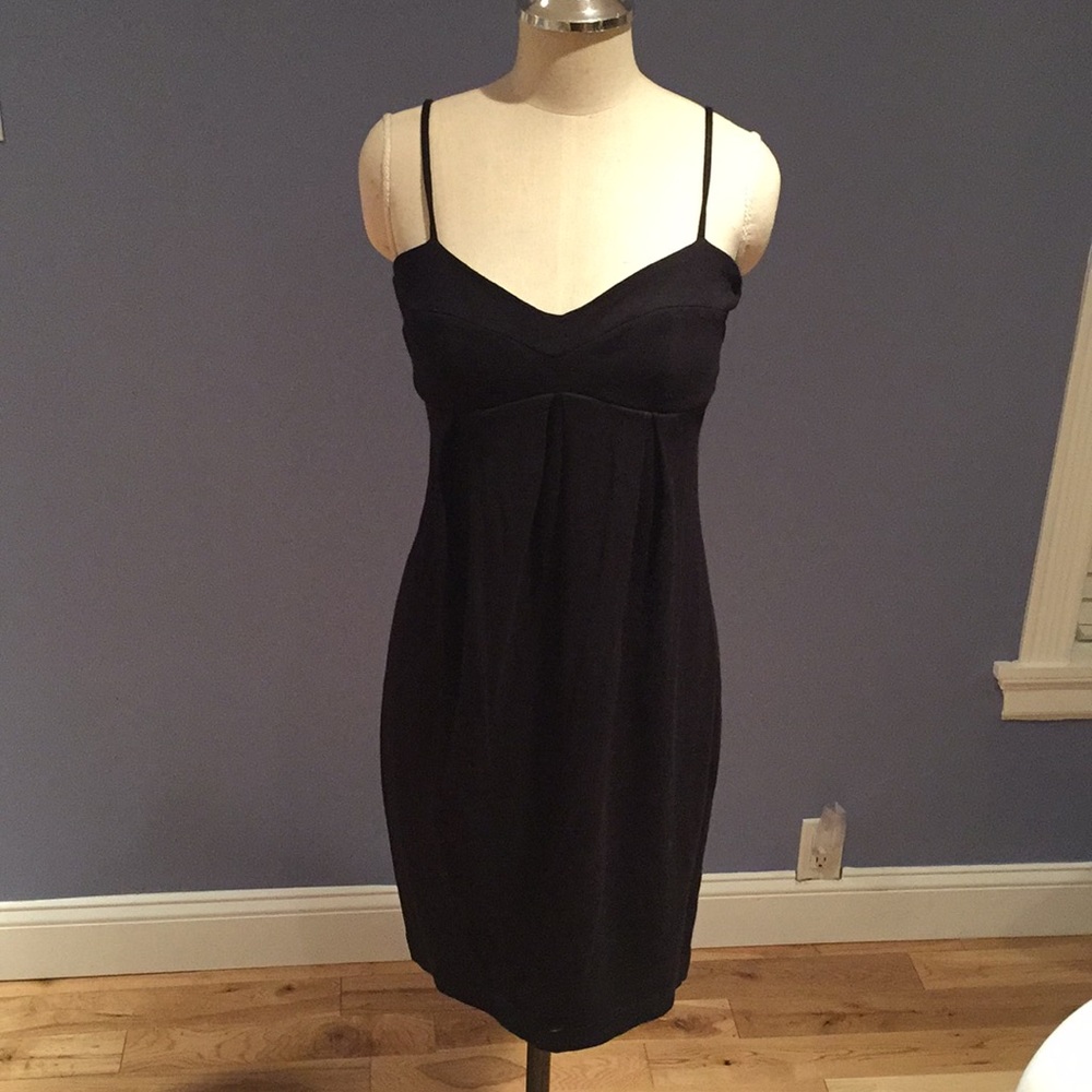H&M Black Spaghetti Strap Dress Knee Length Size 8