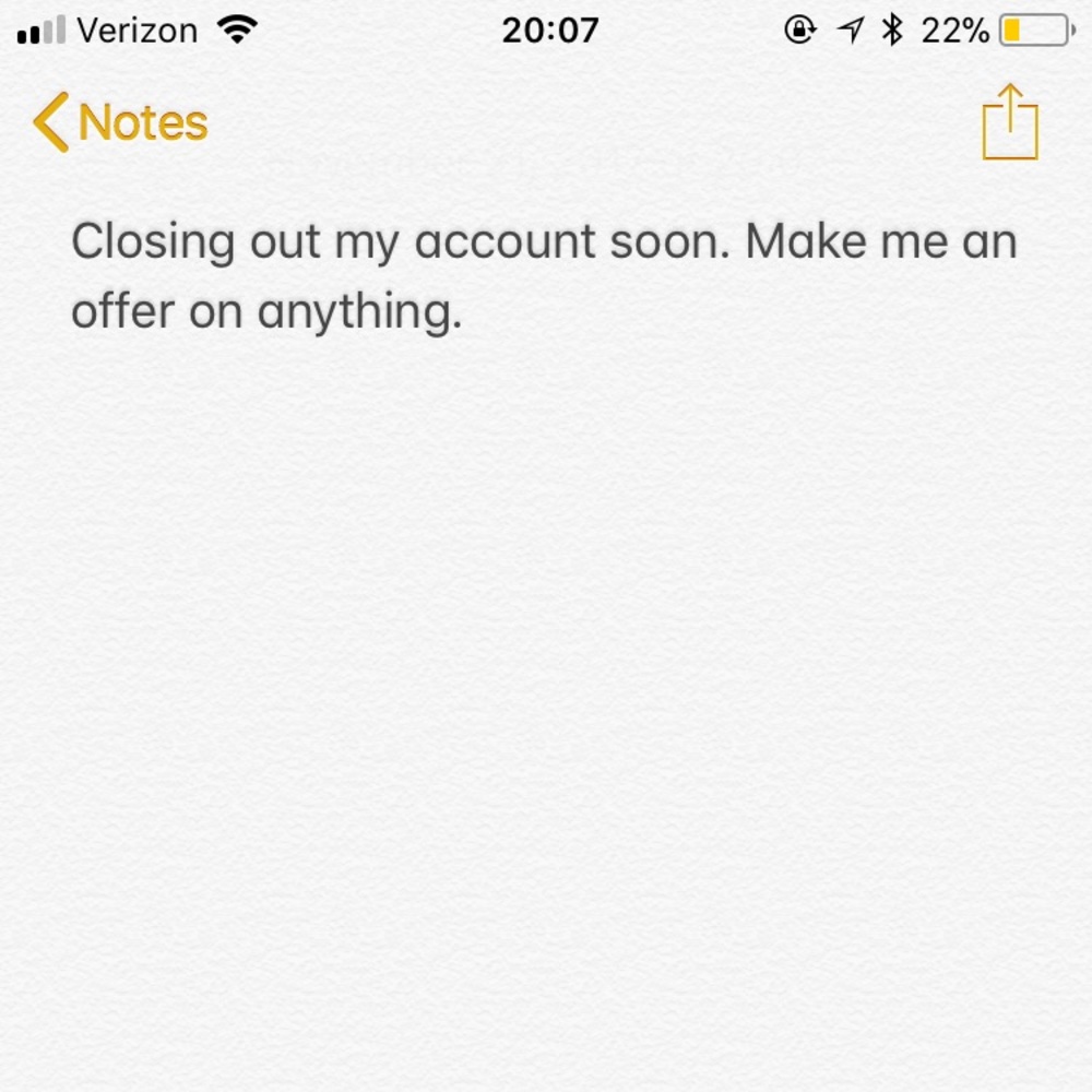 Selling everything!