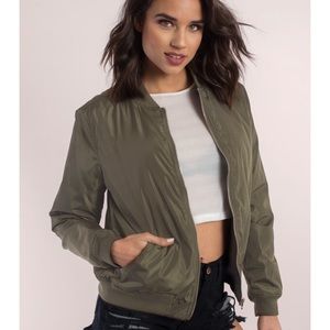 Tobi olive green bomber jacket