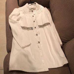 Boston Proper white coat Medium