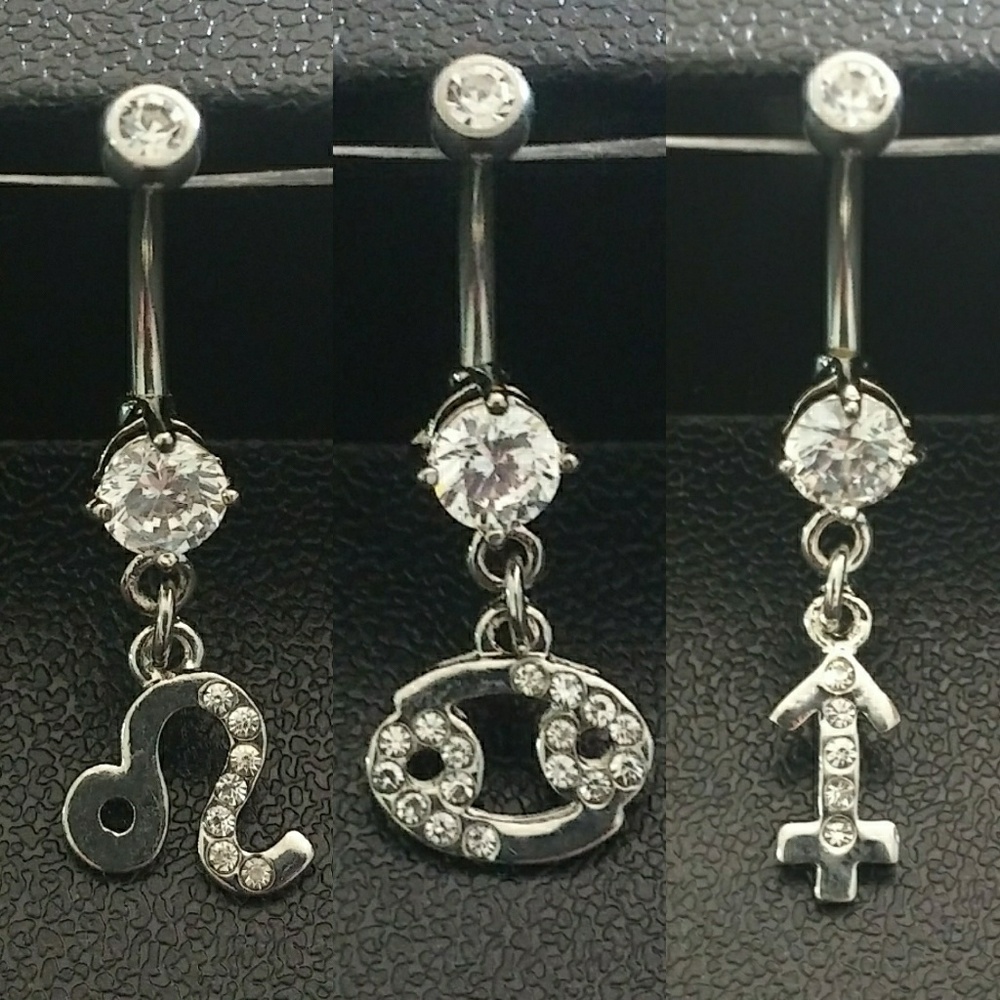 12 Zodiac Sign Belly Button Rings Value Pack - Picture 7 of 7