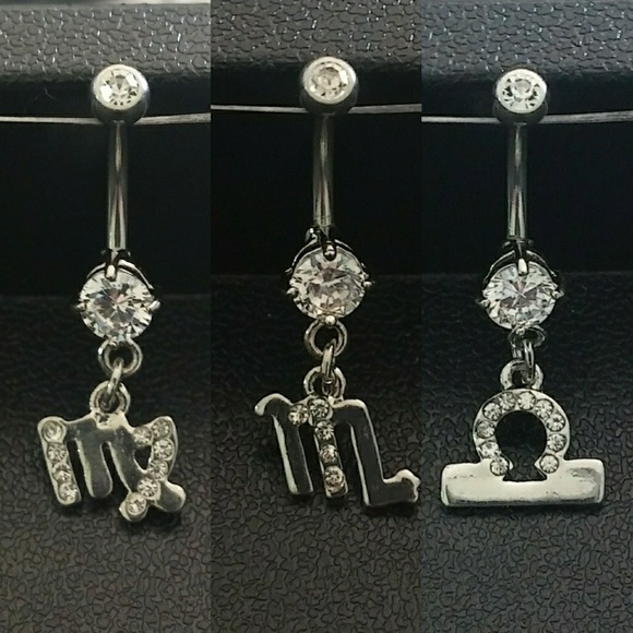12 Zodiac Sign Belly Button Rings Value Pack - Picture 6 of 7
