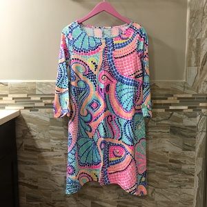 Lilly Pulitzer Edna Dress Multi Tile Wave Reduced