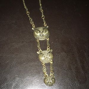Very long necklace with Owls