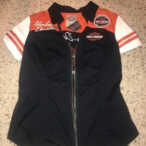Harley-Davidson zip-front shirt