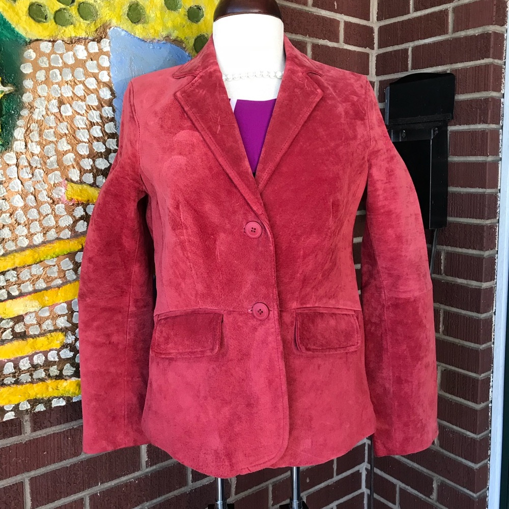 Liz & Co. 100% Suede Leather Jacket