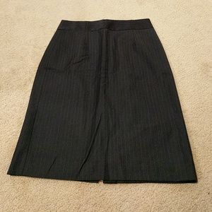 Jcrew Navy pinstripe pencil skirt