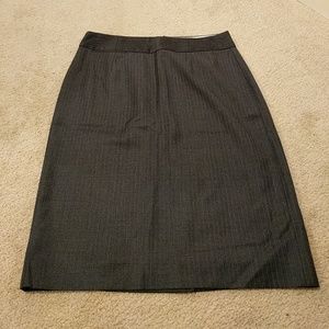 Jcrew Gray pinstripe pencil skirt